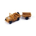 Model terénního vozu Jeep s taženým přívěsem měřítko 1:72 plastová stavebnice k sestavení armádní vojenská technika značka GSF 2
