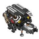 Modèle de construction de moteur 952 pièces Kit de moteur électrique 30,2 x 15 x 15 cm Batterie lithium Jouet éducatif pour enfants 14+ 2