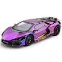 Modèle de voiture Lamborghini 1:24 Corps en métal Portes ouvrantes Effets sonores et lumineux Modèle en métal de collection de voiture 3