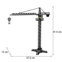 Modèle en métal de grue à tour Miniature réaliste de machine de construction Finition métallique détaillée 2
