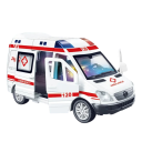 Modello di ambulanza miniatura in plastica di veicolo di soccorso Giocattolo dettagliato Decorazione per bambini e collezionisti 1