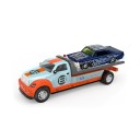 Modello di auto di soccorso in metallo con piattaforma e piccolo automobile Miniatura realistica 2