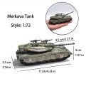 Modello di carro armato Merkava scala 1:72 kit di montaggio in plastica 11 x 5,5 x 4 cm modello da collezione per decorazione per modellisti e collezionisti 2