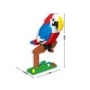 Modelo ara 7 x 5.5 x 9 cm Micro mini bloques de construcción 3D loro Bloques de montaje para entusiastas de las aves Juego de construcción decorativo 2
