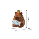Modelo de capibara con pez 6 x 7,9 x 9 cm de la serie de bloques de construcción micro Mini construcción de animales para niños a partir de 8 años 4