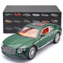 Modelo de carro Bentley 1:24 Modelo em liga de luxo de desportivo Miniatura colecionável detalhada Brinquedo para crianças Modelo decorativo 1