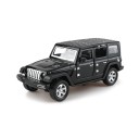 Modelo de carro todo-o-terreno Jeep Wrangler 1:36 Modelo metálico de carro off-road para crianças Portas que abrem Brinquedo para rapazes 3