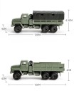 Modelo de veículo de carga KRAZ-260 6x6 verde escala 1:72 kit de montagem em plástico 12 x 4 x 4,3 cm técnica militar GSF 2