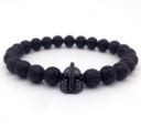 Moderigtigt armbånd med lavasten J2576 1