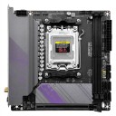 Moderkort 17 x 17 cm ITX med AM5-sockel och B650-chipset för AMD Ryzen 7000 med DDR5 upp till 96 GB 2x M.2 NVMe PCIe 4.0 och 2,5 Gb LAN svart 8