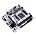 Moderkort 220 x 200 mm med AM4-sockel och B450-chipset för AMD Ryzen-processorer med stöd för DDR4 upp till 64 GB och M.2 NVMe i vit utförande 4