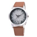 Modern dameshorloge met bloem J2004 12