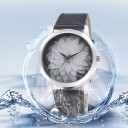 Modern dameshorloge met bloem J2004 3