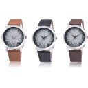 Modern dameshorloge met bloem J2004 4