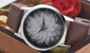 Modern dameshorloge met bloem J2004 9