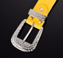 Modern Leather Belt with Luxury Rhinestones J3049 8
