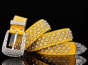 Modern Leather Belt with Luxury Rhinestones J3049 15