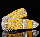 Modern Leather Belt with Luxury Rhinestones J3049 20