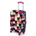 Modern Luggage Cover with Hearts 1