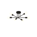 Modern Pendant Light in the Shape of a Star Adjustable Design 6 Light Sources Metal Structure E27 Socket LED Compatible Lighting 8-12 m² 1