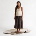 Modern Rug with Abstract Pattern 160 x 100 cm Irregular Shape Non-Slip Back Beige Brown For Living Room and Bedroom 2
