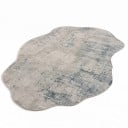 Modern Rug with Abstract Pattern 200 x 140 cm Irregular Shape Non-Slip Back Polyester Grey and Blue For Living Room and Bedroom 2