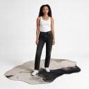 Modern Rug with Abstract Pattern 230 x 160 cm Irregular Shape Non-Slip Back Polyester Grey and Black For Living Room and Bedroom 6