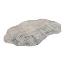 Modern Rug with Abstract Pattern 230 x 160 cm Irregular Shape Non-Slip Back Polyester Grey and Blue For Living Room and Bedroom 1
