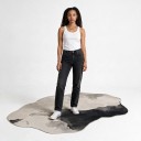 Modern Rug with Abstract Pattern 300 x 200 cm Irregular Shape Non-Slip Back Polyester Grey and Black For Living Room and Bedroom 5