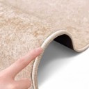 Modern Striped Rug for Living Room 230 x 160 cm Polyester Beige Area Rug with Subtle Lines for Living Room and Bedroom 5
