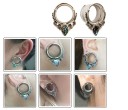 Modern Tunnel for Ear with Gemstone - 2 Pieces 4