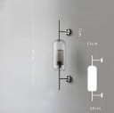 Modern Wall Light Oval Shape 67 x 13 cm Glass and Metal E27 Socket Without Bulb 90-260 V for Living Room and Bedroom 4