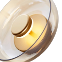 Moderná Nástenná LED Guľatá Lampa Sklenené Tiene 5 W 23 x 9,5 cm Sklo a Železo Teplé Biele Svetlo Do Obývacej Izby a Spálne 3