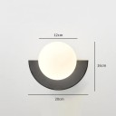 Moderná Nástenná Pôlkruhová Lampa G9 LED Plastová Guľa 20 x 16 cm Kovové Telo Teplé Biele Svetlo 2700-3500K Do Obývačky a Spálne 3