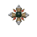 Moderne barok broche 5,5 x 5,5 cm Krystalkugler med sten Zinklegering Elegant festtilbehør 3