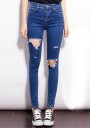 Moderne damejeans med huller J1388 6