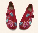 Moderne Damen-Ballerinas mit Blumen J2388 2