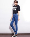 Moderne damesjeans met gaten J1388 16