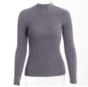Moderne dameturtleneck - Lysegrå 1