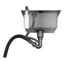Moderne Küchenspüle 40 x 45 x 20 cm 201 Edelstahl mit Nanobeschichtung, Seifenspender und Abtropfschale schwarz für die Küche 3
