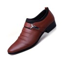 Moderne lage herenschoenen met gesp J2139 1