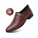 Moderne lage herenschoenen met gesp J2139 3