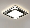 Moderne LED-loftlampe 48 W Minimalistisk lysekrone med farvetemperaturskift Dæmpbar firkantet lysekrone med fjernbetjening 52 x 52 x 5 cm 2