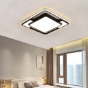 Moderne LED-loftlampe 48 W Minimalistisk lysekrone med farvetemperaturskift Dæmpbar firkantet lysekrone med fjernbetjening 52 x 52 x 5 cm 4