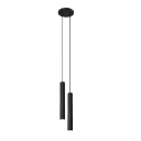 Moderne LED-pendellampe i metal 6 W neutral hvid Rørformet dobbeltlysekrone med 2 m ledning Minimalistisk sort spotlight 30 x 3 cm 1