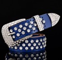 Moderne leren riem met luxe stenen J3049 20