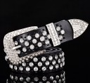 Moderne leren riem met luxe stenen J3049 18