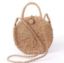 Moderne rattan håndtaske til kvinder J1671 30 cm