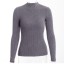 Moderner Damen-Rollkragenpullover - Hellgrau 1