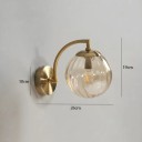 Moderní nástěnná lampa s barevným sklem 19 x 26 x 10 cm Sklo a kov Patice E14 pro LED žárovku Osvětlení do ložnice i obývacího pokoje 7